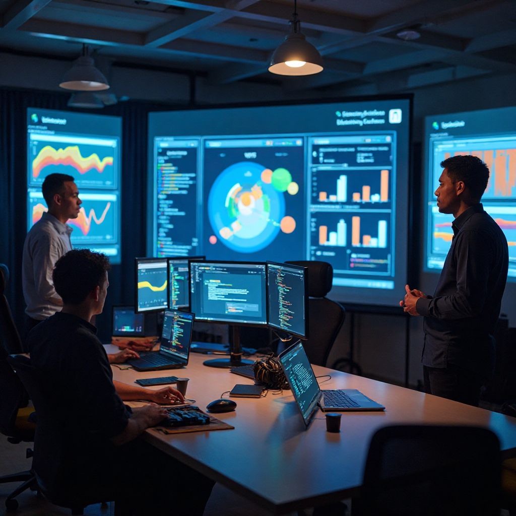 Echipa noastră în timpul unui workshop